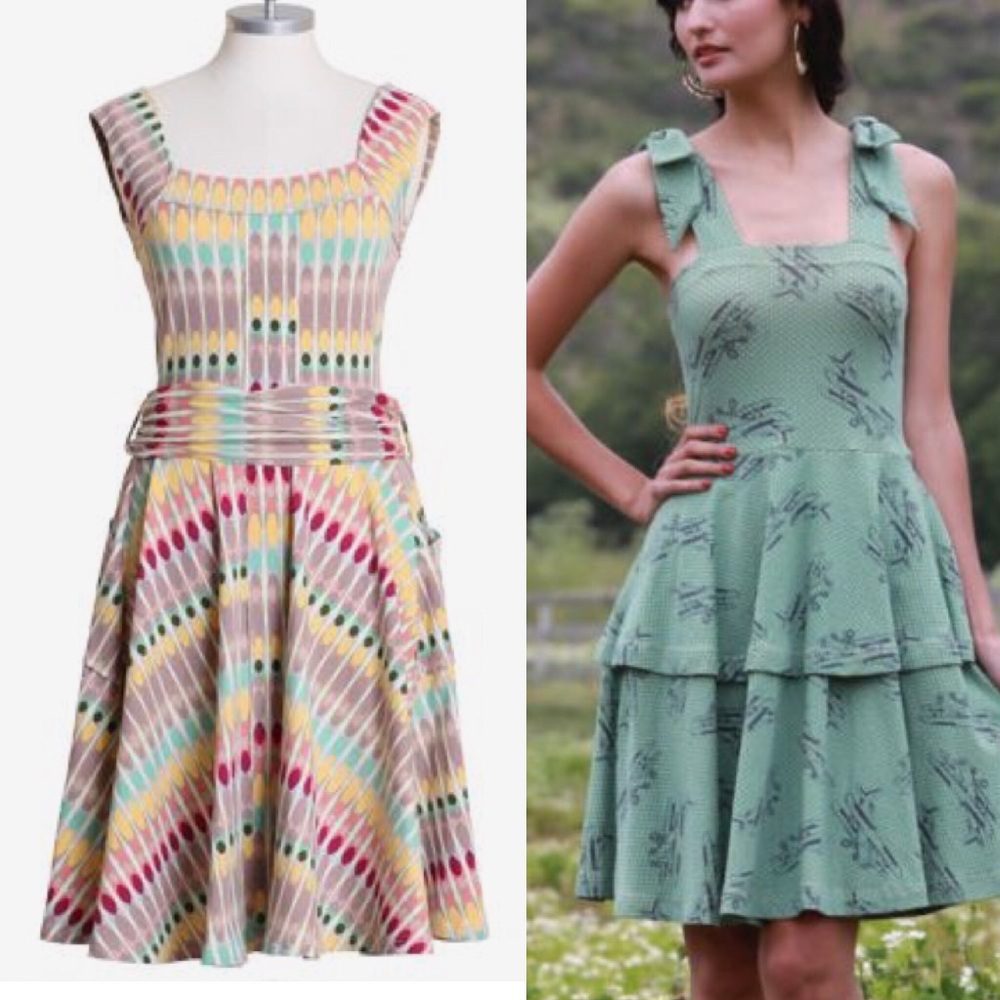 Modcloth Effie's Heart tiered kaleidoscope dress